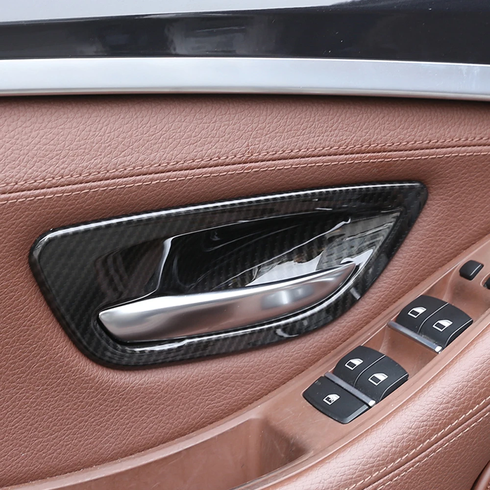 Door inner handle frame for BMW F10 F11 5 serise Car handle decorative frame Anti scratch protective film carbon fiber 4 piece
Door inner handle frame for BMW F10 F11 5 serise Car handle decorative frame Anti scratch protective film carbon fiber 4 piece