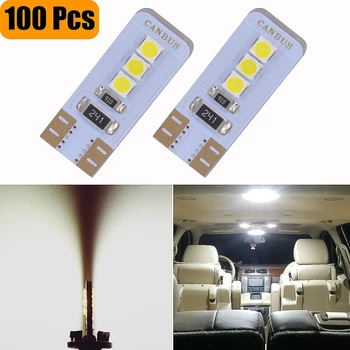 100PCS Super Bright T10 LED 194 501 W5W 6 SMD 3030 Canbus Error Free Car Interior Lights Auto Clearance Lamps DC 12V
100PCS Super Bright T10 LED 194 501 W5W 6 SMD 3030 Canbus Error Free Car Interior Lights Auto Clearance Lamps DC 12V