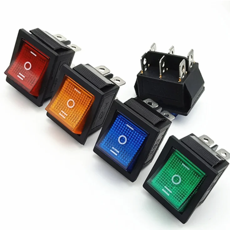 KCD4 1PCS Rocker Switch Power Switch ON-OFF-ON 3 Position 6 Electrical equipment With Light Switch 16A 250VAC/ 20A 125VA
KCD4 1PCS Rocker Switch Power Switch ON-OFF-ON 3 Position 6 Electrical equipment With Light Switch 16A 250VAC/ 20A 125VA