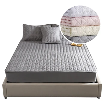 Solid Color Quilted Embossed Mattress Cover Anti-mite Breathable Fitted Sheet Style Cover Mattress Queen Size Soft Pad Bed Cover
Solid Color Quilted Embossed Mattress Cover Anti-mite Breathable Fitted Sheet Style Cover Mattress Queen Size Soft Pad Bed Cover