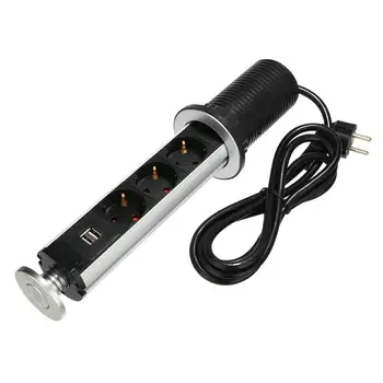 1.5cm*7.5cm power plug Kitchen Table Electrical Outlet Desktop Power Plug 3 Plug + 2 USB charge Aluminum Shelf 2020
1.5cm*7.5cm power plug Kitchen Table Electrical Outlet Desktop Power Plug 3 Plug + 2 USB charge Aluminum Shelf 2020