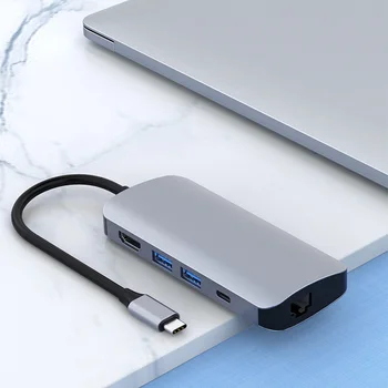7 in 1 USB HUB Type C to Multi USB 3.0 HUB HDMI Adapter Dock for MacBook Pro Huawei Mate 30 USB-C 3.1 Splitter Port Type C HUB
7 in 1 USB HUB Type C to Multi USB 3.0 HUB HDMI Adapter Dock for MacBook Pro Huawei Mate 30 USB-C 3.1 Splitter Port Type C HUB