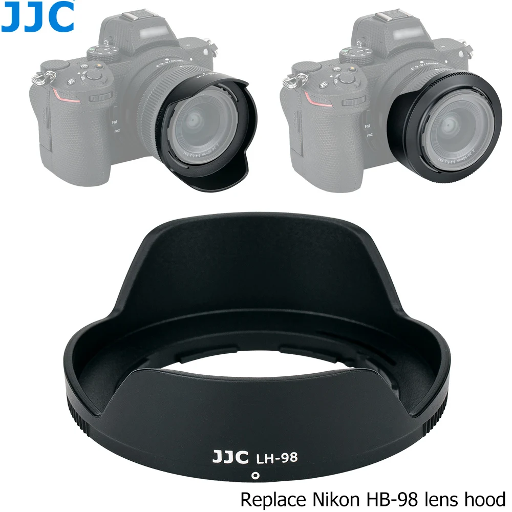 

JJC HB-98 Reversible Dedicated Lens Hood Shade for Nikon NIKKOR Z 24-50mm f/4-6.3 Lens on Nikon Z5 Z6 Z7 Z6II Z7II Camera