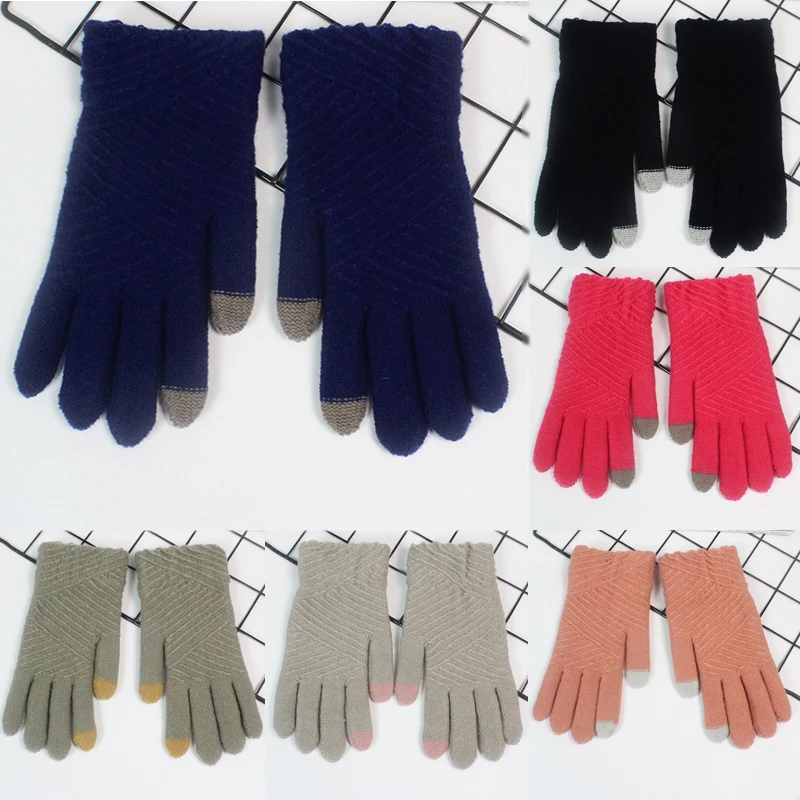 2020 Autumn Knitted Gloves Soft Cashmere Wool Free Size Touch Screen Full Finger Winter Golves Winter Stripe 1Pair Keep Warm New
2020 Autumn Knitted Gloves Soft Cashmere Wool Free Size Touch Screen Full Finger Winter Golves Winter Stripe 1Pair Keep Warm New
