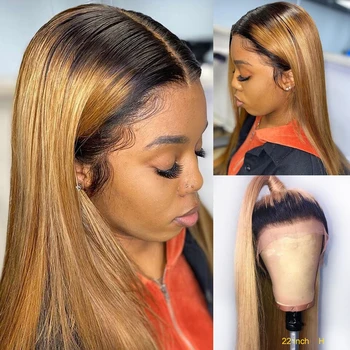 Honey Blonde Lace Front Human Hair Wigs Ombre 1B/27 Pre Plucked Straight Brazilian Remy Hair 13x4 Glueless Lace Wig 180% Density
Honey Blonde Lace Front Human Hair Wigs Ombre 1B/27 Pre Plucked Straight Brazilian Remy Hair 13x4 Glueless Lace Wig 180% Density
