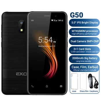 

Brand New Original Mobile Phone Dual SIM 8GB ROM 1GB RAM G50 5" MTK6580M Quad core 2MP+5MP 2000mAh 3G Android Smarthone