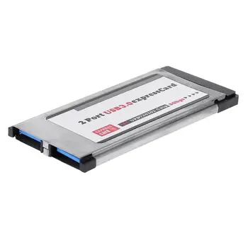 2 Port USB 3.0 Express Card ExpressCard 34mm/54mm Hidden Adapter For Laptop
