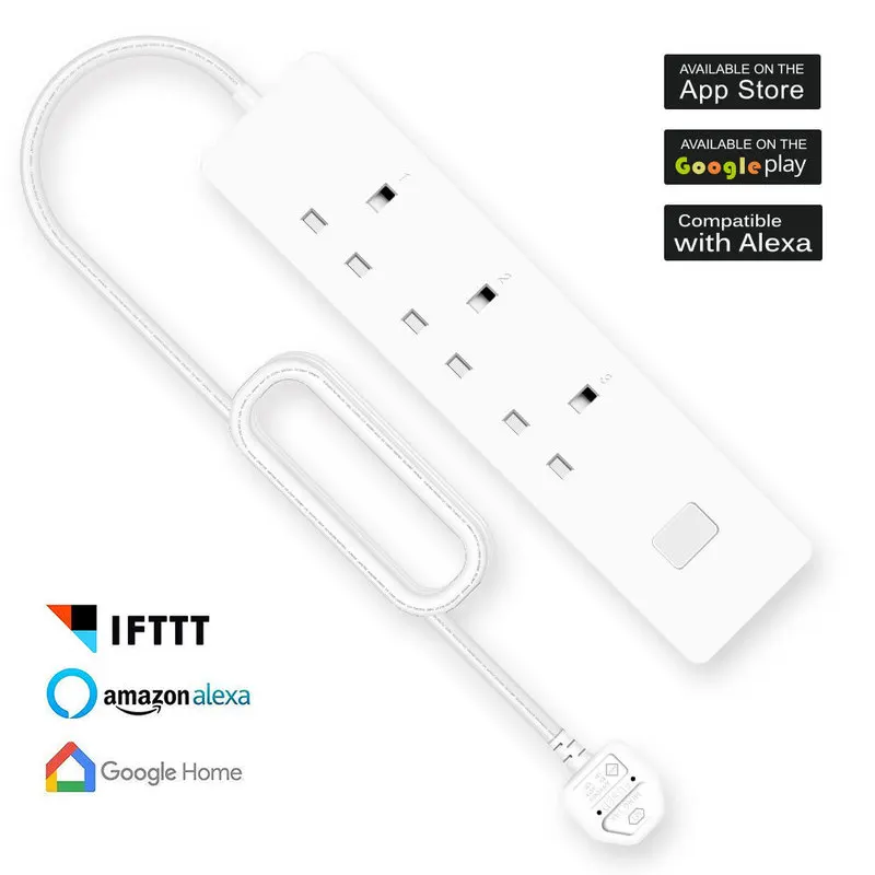 EU/UK WiFi Smart Power Strip Intelligent Plug Wireless Timer Remote Control By Smartphone for Android/iOS/Google Home/Alexa
EU/UK WiFi Smart Power Strip Intelligent Plug Wireless Timer Remote Control By Smartphone for Android/iOS/Google Home/Alexa