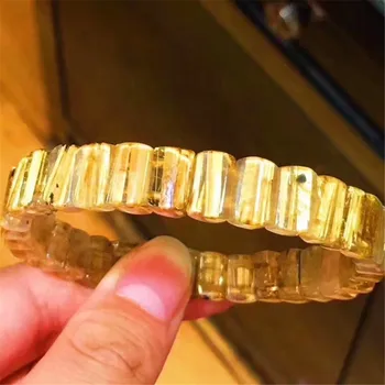 9x6mm Top Natural Gold Rutilated Quartz Bangle Bracelet For Women Men Crystal Wealth Lucky Beads Gemstone Stretch Jewelry AAAAA
9x6mm Top Natural Gold Rutilated Quartz Bangle Bracelet For Women Men Crystal Wealth Lucky Beads Gemstone Stretch Jewelry AAAAA