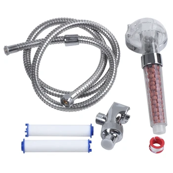Filtered Ionic Shower Head with Replacement PP Cotton Filter Hose and Holder, High Pressure Water Saving Detachable Spray Shower
Filtered Ionic Shower Head with Replacement PP Cotton Filter Hose and Holder, High Pressure Water Saving Detachable Spray Shower