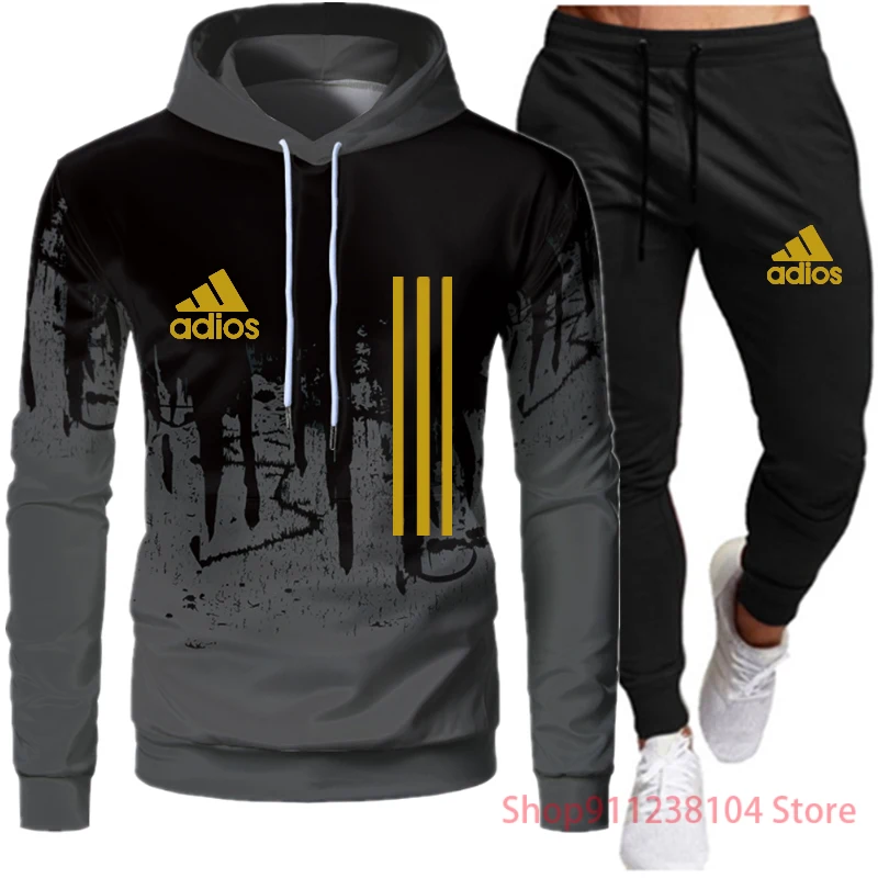 2 Pieces Sets Tracksuit Men Hooded Sweatshirt+Pants Pullover Hoodie Sportwear Suit Ropa Hombre Casual Men Clothes Size S-3XL 2 Pieces Sets Tracksuit Men Hooded Sweatshirt+Pants Pullover Hoodie Sportwear Suit Ropa Hombre Casual Men Clothes Size S-3XL