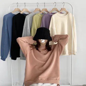 Concise Solid Color Increase Down Round Neck Pullover Sweater Woman 2020 Season Loose Leisure Time Jacket Gr36 Hoodies
Concise Solid Color Increase Down Round Neck Pullover Sweater Woman 2020 Season Loose Leisure Time Jacket Gr36 Hoodies