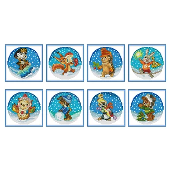 Animal Series Cartoon Cross Stitch Patterns Owl Squirrel Bear 14CT 11CT Counted Printed Canvas for Embroidery Kit DIY Needlework
Animal Series Cartoon Cross Stitch Patterns Owl Squirrel Bear 14CT 11CT Counted Printed Canvas for Embroidery Kit DIY Needlework