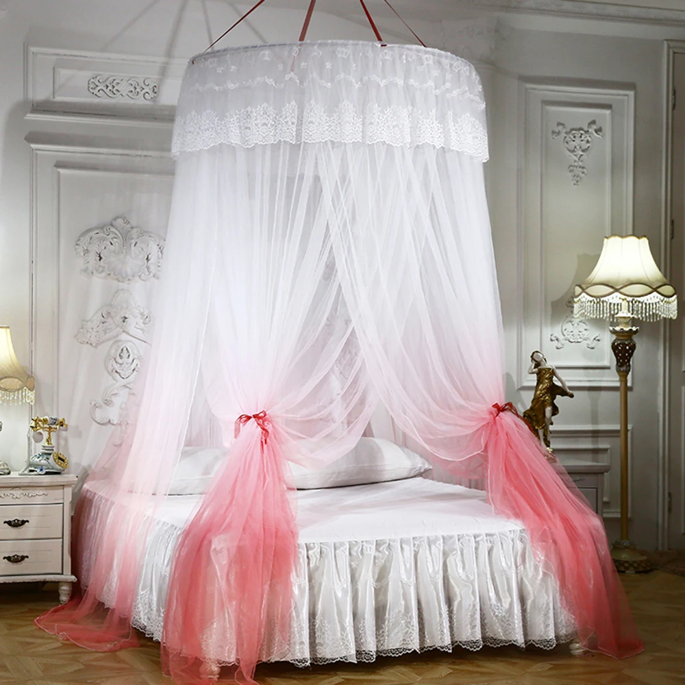 European Style Gradient Mosquito Net With Led String Light Round Floral Lace Insect Bed Canopy For Universal Bedroom Summer 30
European Style Gradient Mosquito Net With Led String Light Round Floral Lace Insect Bed Canopy For Universal Bedroom Summer 30