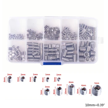 200Pcs Stainless Steel Allen Head Socket Hex Grub Screw Assortment Kit, Including 10 Sizes M3/M4/M5/M6/M8 for Door Hand 
200Pcs Stainless Steel Allen Head Socket Hex Grub Screw Assortment Kit, Including 10 Sizes M3/M4/M5/M6/M8 for Door Hand