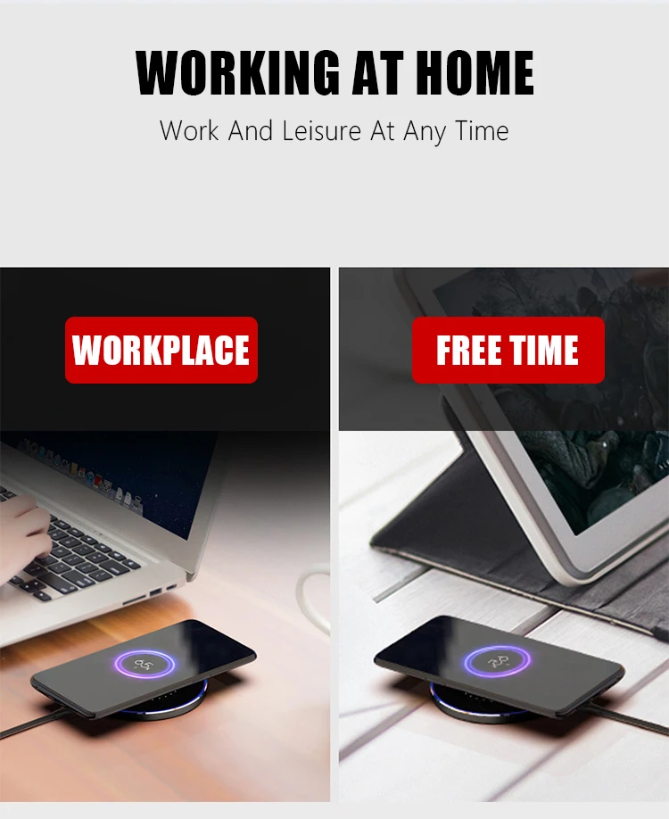 15W Qi Wireless Charger Quick Charge for Huawei Mate 20 Pro Samsung Note 10 Plus Metal Wireless Charging for iPhone X Xs Max 8