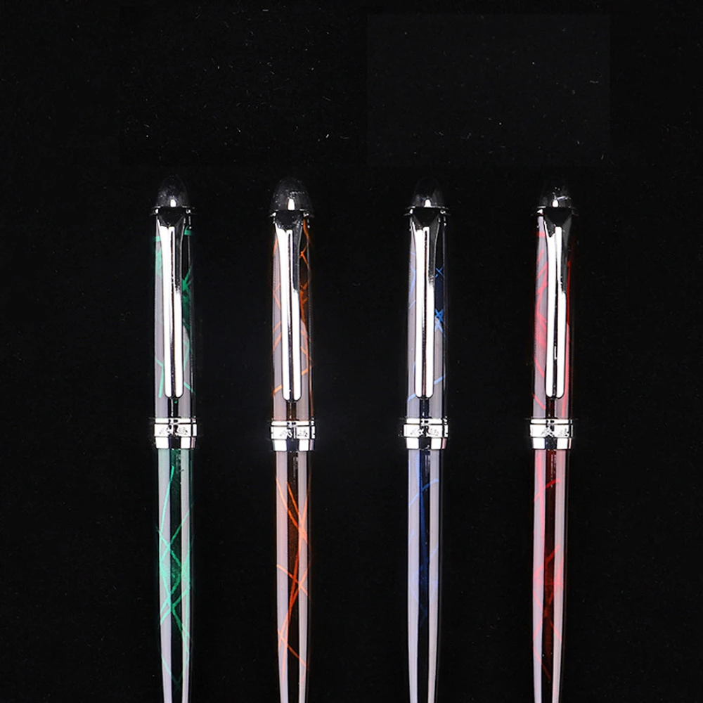 

16 Pcs High Quality Acrylic Fountain Pen 0.38mm Nib Gift Pen School Office Stationery Writing Luxury Ink Pens