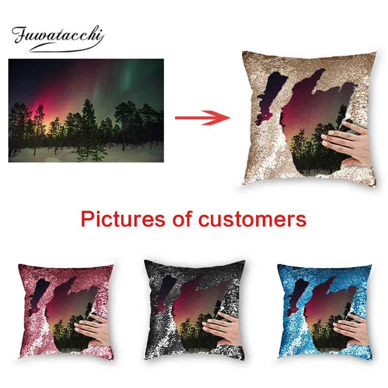 Fuwatacchi Custom DIY Mermaid Sequin Cushion Cover Magical Throw Pillowcase Color Changing Reversible Pillow Case for Home Decor
Fuwatacchi Custom DIY Mermaid Sequin Cushion Cover Magical Throw Pillowcase Color Changing Reversible Pillow Case for Home Decor