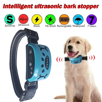 Pet Dog Anti Barking Device Shock Electric Dog Training Collar Ultrasonic USB Charging Anti Bark Collar Control Train Waterproof 
Pet Dog Anti Barking Device Shock Electric Dog Training Collar Ultrasonic USB Charging Anti Bark Collar Control Train Waterproof