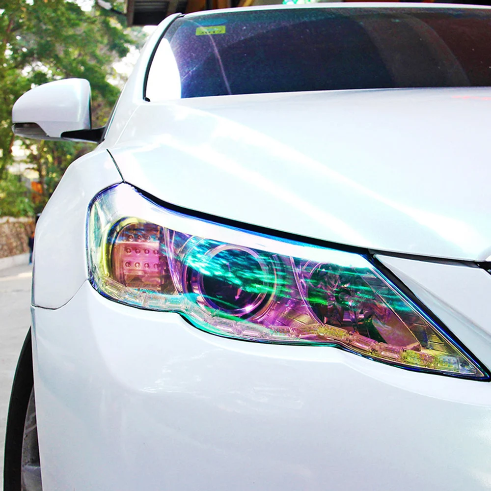 Фото Блестящие хамелеоны автомобильные стильные фары задние фонари полупрозрачная