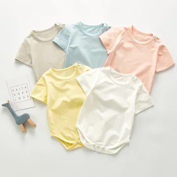 Summer Newborn Baby Boy Girl Bodysuit Infant Kids Solid Cotton Short Sleeve Jumpsuit Baby Clothes Casual Outfits 
Summer Newborn Baby Boy Girl Bodysuit Infant Kids Solid Cotton Short Sleeve Jumpsuit Baby Clothes Casual Outfits