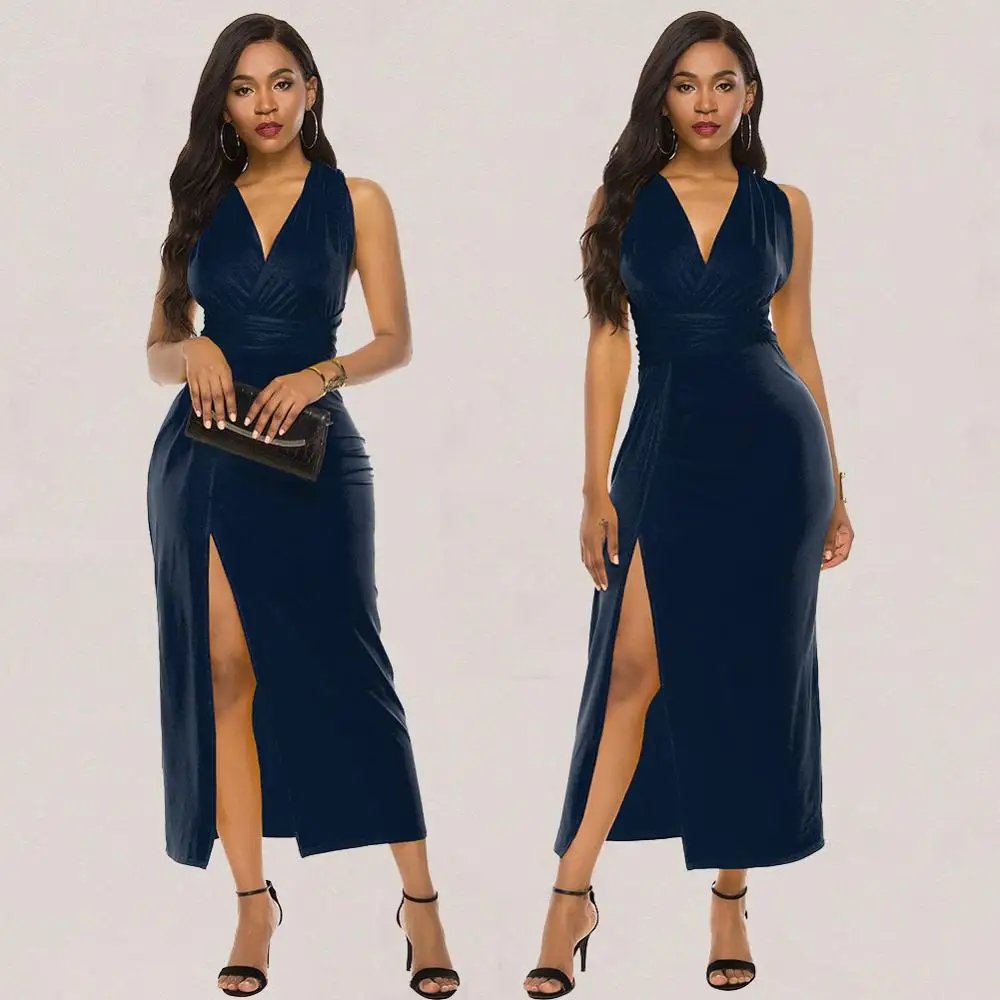 Women Bandage Dress 2019 Autumn New V Collar Split Multi-Way Maxi Dress Knot Celebrity Evening Party Hip Dress Femme Vestidos
Women Bandage Dress 2019 Autumn New V Collar Split Multi-Way Maxi Dress Knot Celebrity Evening Party Hip Dress Femme Vestidos