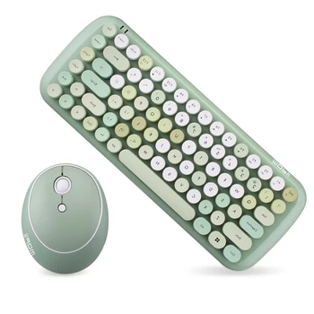 MOFII Mini Wireless Keyboard Mouse Set Round Keycap Multi-Colour Cute Lovely for Girls (Multicolor Green)
MOFII Mini Wireless Keyboard Mouse Set Round Keycap Multi-Colour Cute Lovely for Girls (Multicolor Green)