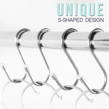 5 Pcs Stainless Steel S-Shaped Double Hooks Durable for Home Bathroom Kitchen SNO88 
5 Pcs Stainless Steel S-Shaped Double Hooks Durable for Home Bathroom Kitchen SNO88