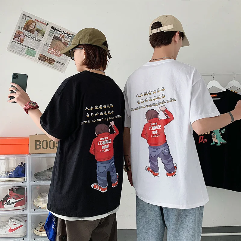 men's t-shirts Short-Sleeved T-shirt Men's Half-Sleeved Clothes Summer Couple's T-shirt Hip Hop Streetwear Casual Loose Cartoon
men's t-shirts Short-Sleeved T-shirt Men's Half-Sleeved Clothes Summer Couple's T-shirt Hip Hop Streetwear Casual Loose Cartoon