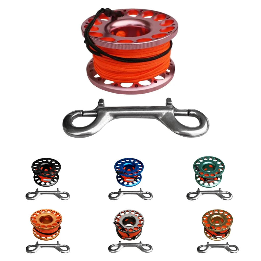 Aluminum Alloy Scuba Diving Diver Finger Spool Compact Reel Bolt Snap 15m/ 30m Line for Cave Diving Technical Diving Activities
Aluminum Alloy Scuba Diving Diver Finger Spool Compact Reel Bolt Snap 15m/ 30m Line for Cave Diving Technical Diving Activities