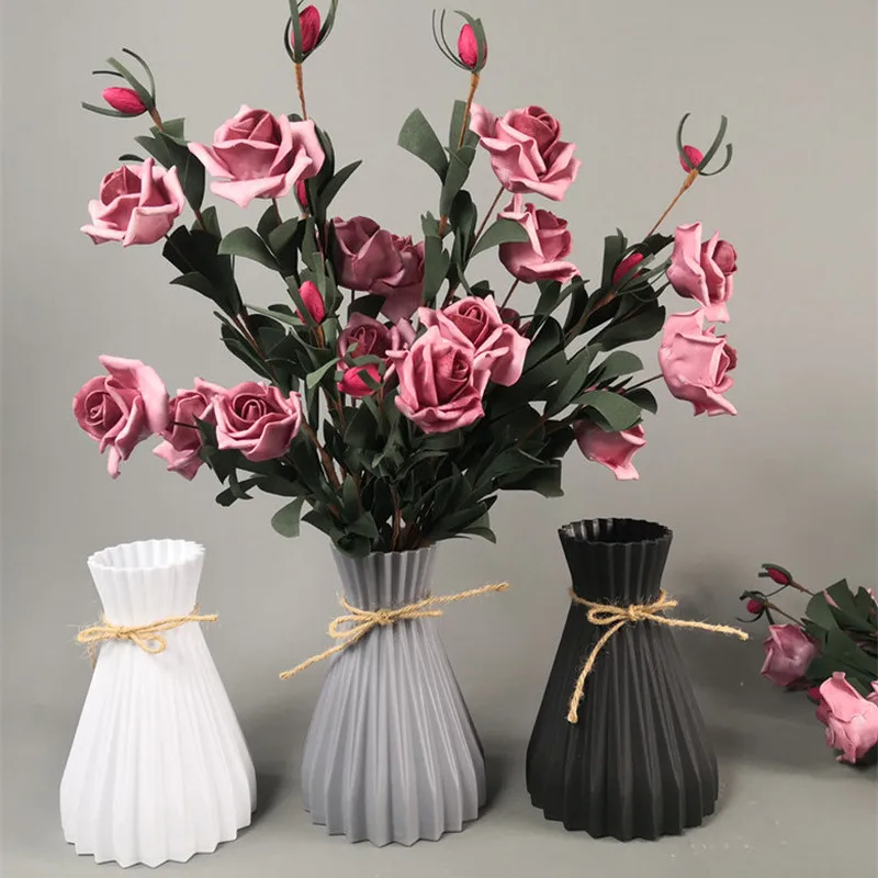 1pc Origami Plastic Vase Nordic Style Imitation Ceramic Flower Pot Basket Flower Arrangement Vase for Wedding Home Desktop Decor
1pc Origami Plastic Vase Nordic Style Imitation Ceramic Flower Pot Basket Flower Arrangement Vase for Wedding Home Desktop Decor