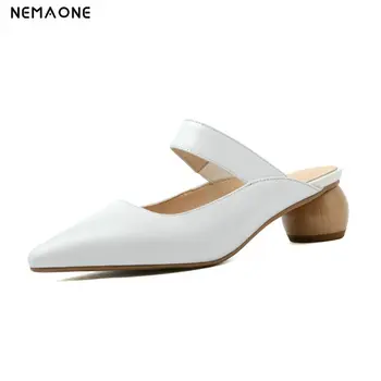 Women Spring Summer Genuine Leather Slingbacks Pumps Pointed Toe Round Heel Concise Sweet Casual Outdoor Ladies Pumps
Women Spring Summer Genuine Leather Slingbacks Pumps Pointed Toe Round Heel Concise Sweet Casual Outdoor Ladies Pumps