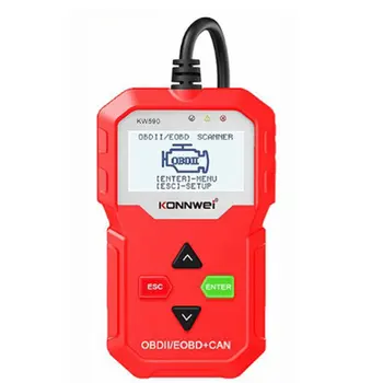 KW590 OBDII/EOBD Scanner Car Code Reader Car Diagnostic Scan Tool With Easy-to-Read LCD Display Portable Bag
KW590 OBDII/EOBD Scanner Car Code Reader Car Diagnostic Scan Tool With Easy-to-Read LCD Display Portable Bag
