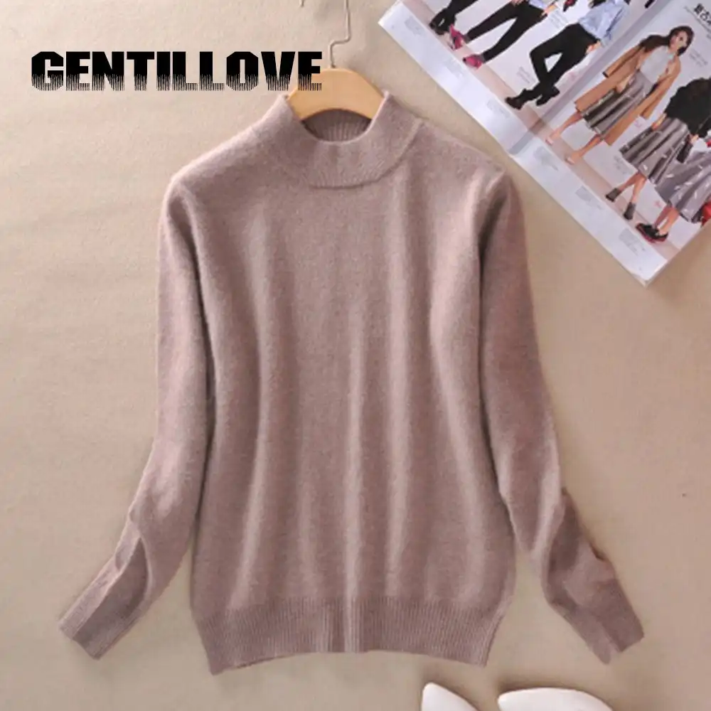 turtleneck pullovers fashion cashmere blended knitted sweater