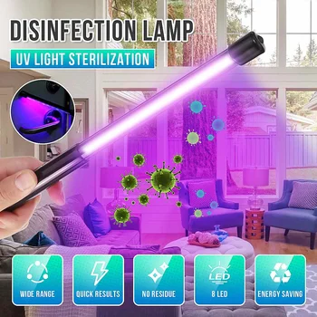 8Led Uv Disinfection Lamp USB Rechargeable Mobile Portable Disinfection Stick Mask Uv Light Germicidal Sterilizer MitesLamp
8Led Uv Disinfection Lamp USB Rechargeable Mobile Portable Disinfection Stick Mask Uv Light Germicidal Sterilizer MitesLamp