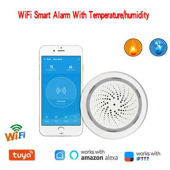 3 In 1 Smart Home Security IFTTT Tuya WiFi Siren Alarm with Temperature Humidity Alarm Sensor APP Remote Control Alexa Google
3 In 1 Smart Home Security IFTTT Tuya WiFi Siren Alarm with Temperature Humidity Alarm Sensor APP Remote Control Alexa Google
