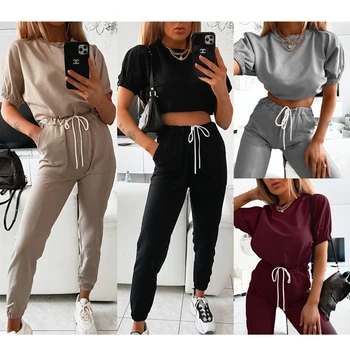 2020 New Women Summer Casual Pants Set T Shirt And Harem Pants Female Outfits Streetwear Tracksuit Women Two Piece Set Sweatsuit
2020 New Women Summer Casual Pants Set T Shirt And Harem Pants Female Outfits Streetwear Tracksuit Women Two Piece Set Sweatsuit