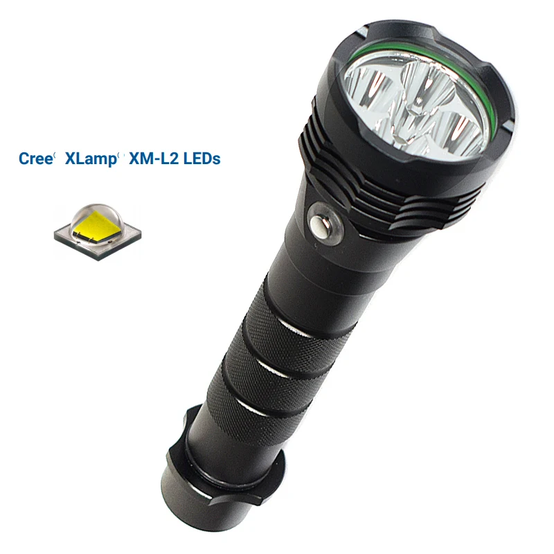 Diving magnetron three mode flashlight 5* L2 LED super bright light long-range outdoor lighting 26650 waterproof flashlight
Diving magnetron three mode flashlight 5* L2 LED super bright light long-range outdoor lighting 26650 waterproof flashlight