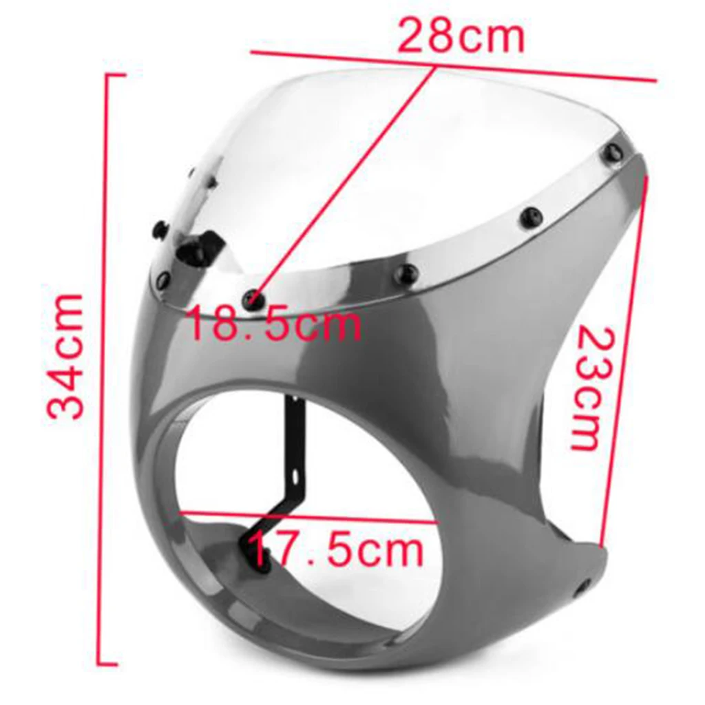 Retro Cafe Racer Style 7'' Headlight Lamp Handlebar Fairing Windshield Universal Retro Cafe Racer Style 7'' Headlight Lamp Handlebar Fairing Windshield Universal