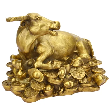 SHUN brass select Style copper money Lying cow Household Feng Shui decoration Lucky Zodiac Wangcai cow Decoration 
SHUN brass select Style copper money Lying cow Household Feng Shui decoration Lucky Zodiac Wangcai cow Decoration