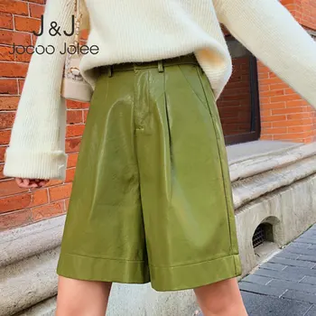 Women Five Points Elastic Plus Size Trouser Wide Leg England Style Shorts Vintage High Waist PU Leather Shorts Oversized
Women Five Points Elastic Plus Size Trouser Wide Leg England Style Shorts Vintage High Waist PU Leather Shorts Oversized