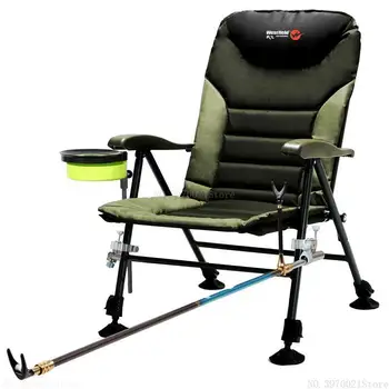 Foldable fishing chair heavy camp fishing chair adjustable backrest with rod holder and bait cup multi-function household
Foldable fishing chair heavy camp fishing chair adjustable backrest with rod holder and bait cup multi-function household