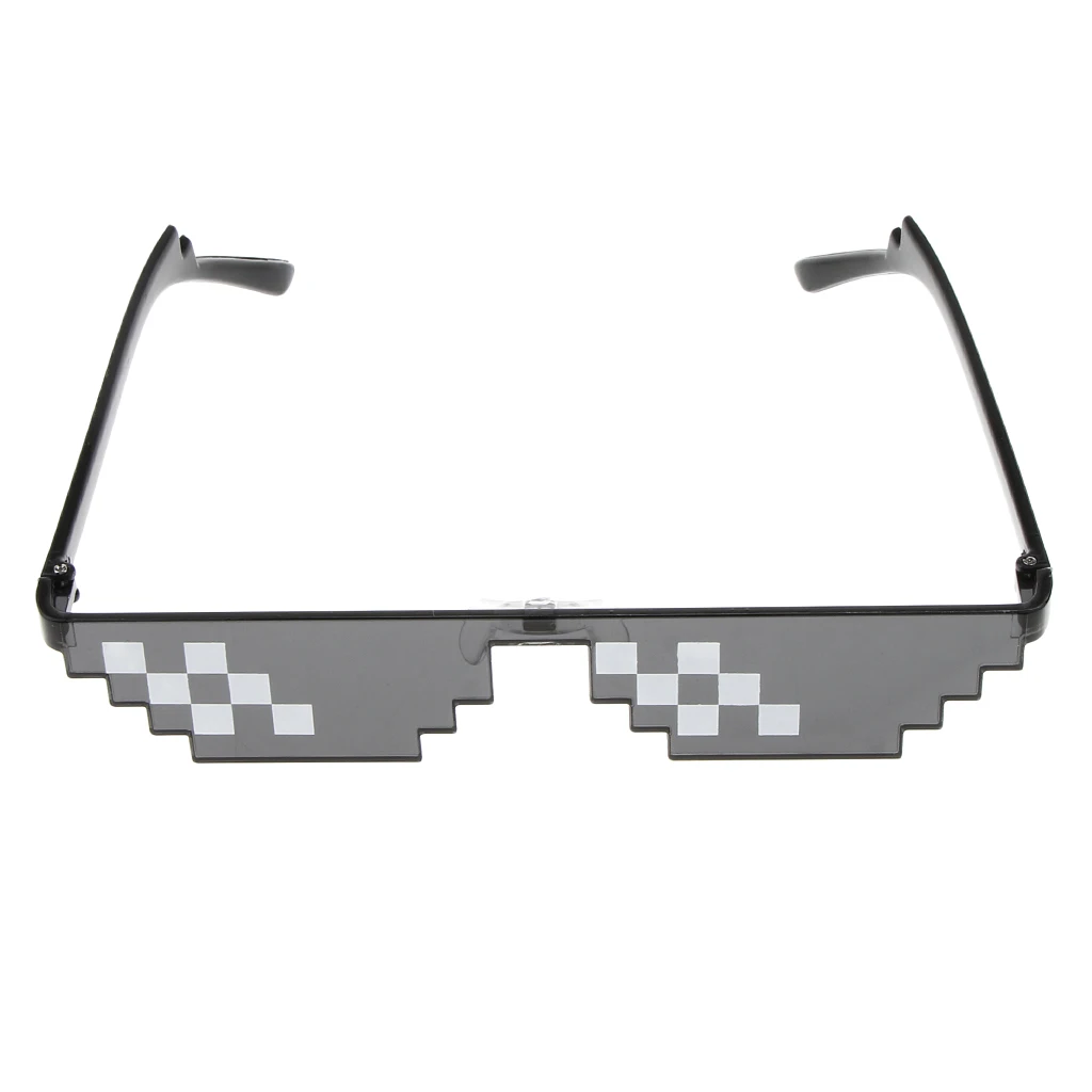 Men Women Glass 8 Bit Pixel Mosaic Glasses Photo Props Unisex Sunglass Toy Men Women Glass 8 Bit Pixel Mosaic Glasses Photo Props Unisex Sunglass Toy