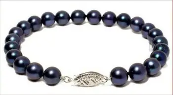 Beautiful++ natural 10-11mm south sea black pearl bracelet white gold 7.5-8" 
Beautiful++ natural 10-11mm south sea black pearl bracelet white gold 7.5-8"