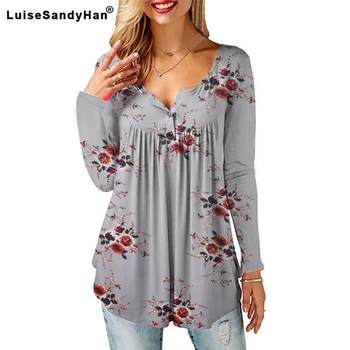 Personalized Pleated Open Tube Button T-shirt Women Loose Printed Short-sleeved Stitching Pullover Tops Female 2020 Spring
Personalized Pleated Open Tube Button T-shirt Women Loose Printed Short-sleeved Stitching Pullover Tops Female 2020 Spring
