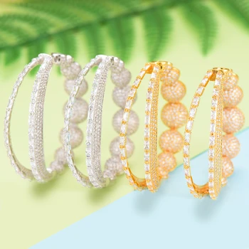 missvikki 2019 femme Luxury Hoop Earrings for Fashion Noble Women Bride Wedding Prom Party Show Jewelry Romantic Gift for Ladies
missvikki 2019 femme Luxury Hoop Earrings for Fashion Noble Women Bride Wedding Prom Party Show Jewelry Romantic Gift for Ladies