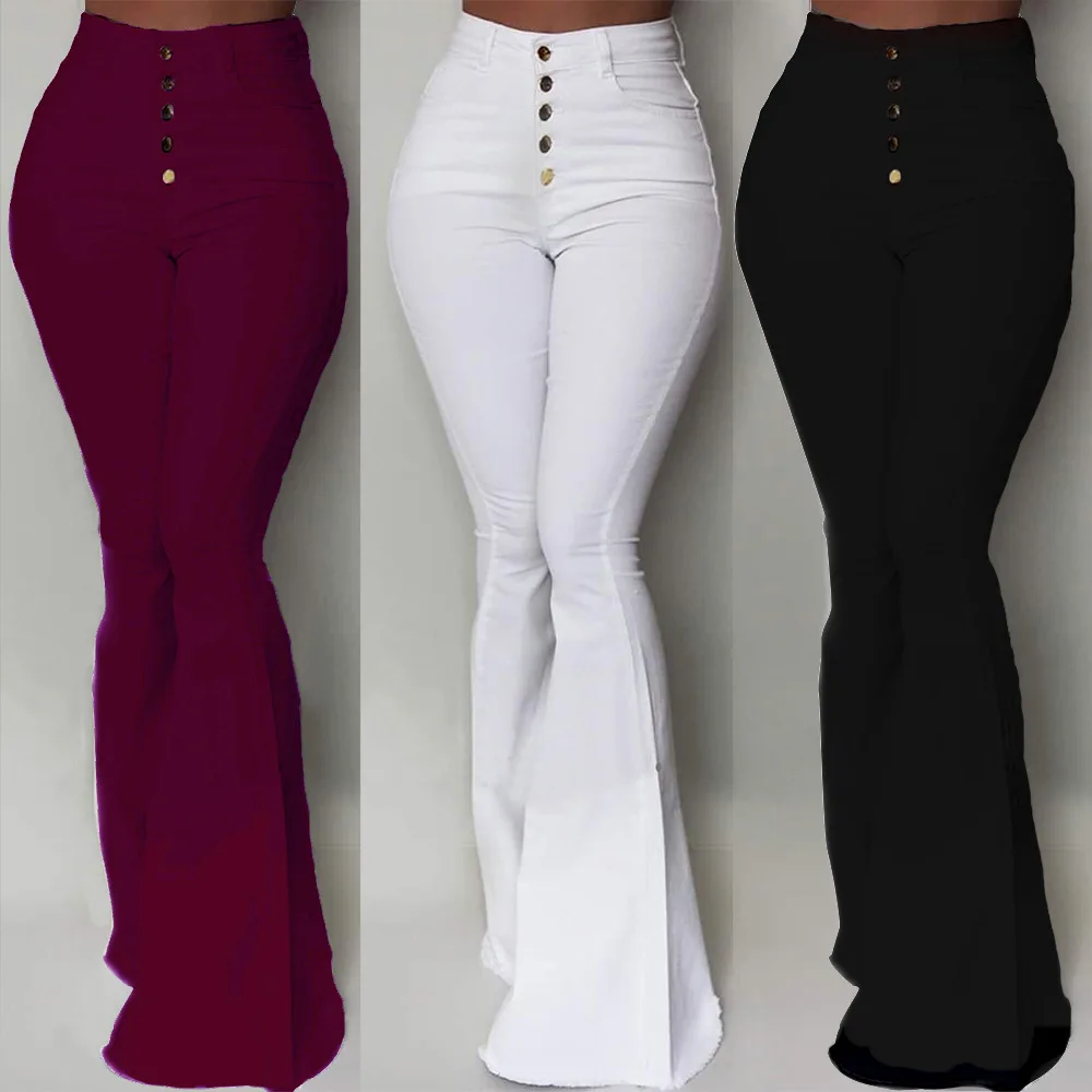 Solid Color High Waist Hip Bell-bottom Pants Fashion Single Breasted Simple Autumn and Winter Hot Women's All-match Trousers
Solid Color High Waist Hip Bell-bottom Pants Fashion Single Breasted Simple Autumn and Winter Hot Women's All-match Trousers