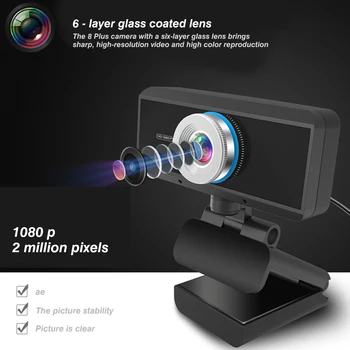 HD 1080p Webcam Computer Camera with Microphone Laptop USB Webcam Video Calling Camera
HD 1080p Webcam Computer Camera with Microphone Laptop USB Webcam Video Calling Camera