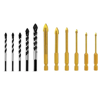6 Pcs Glass Drill Bits Set Tile Ceramic Drilling Set 3/4/5/6/8/10mm for Porcelain Marble Mirror & 5 Pcs Multi-Material Drill Bit
6 Pcs Glass Drill Bits Set Tile Ceramic Drilling Set 3/4/5/6/8/10mm for Porcelain Marble Mirror & 5 Pcs Multi-Material Drill Bit