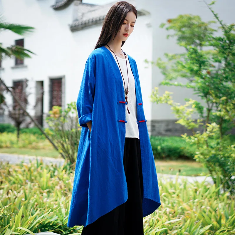 Women Loose Autumn Spring Cotton Linen Trench Coat Outerwear Ladies Solid Color Retro Overcoat Female 2019 Long Coat Vintage
Women Loose Autumn Spring Cotton Linen Trench Coat Outerwear Ladies Solid Color Retro Overcoat Female 2019 Long Coat Vintage